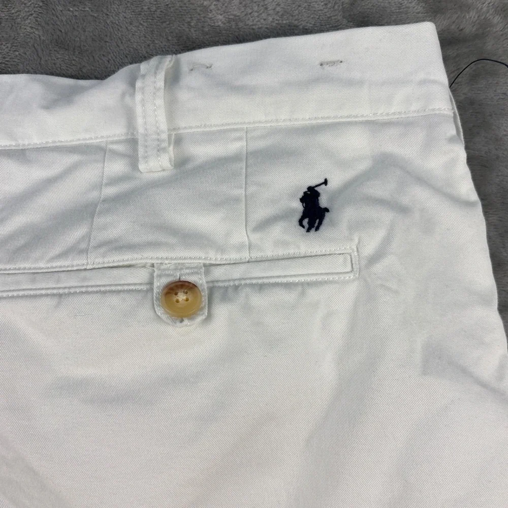 Polo Ralph Lauren Shorts Mens 38 Stretch Classic Fit White Chino Cotton EUC
